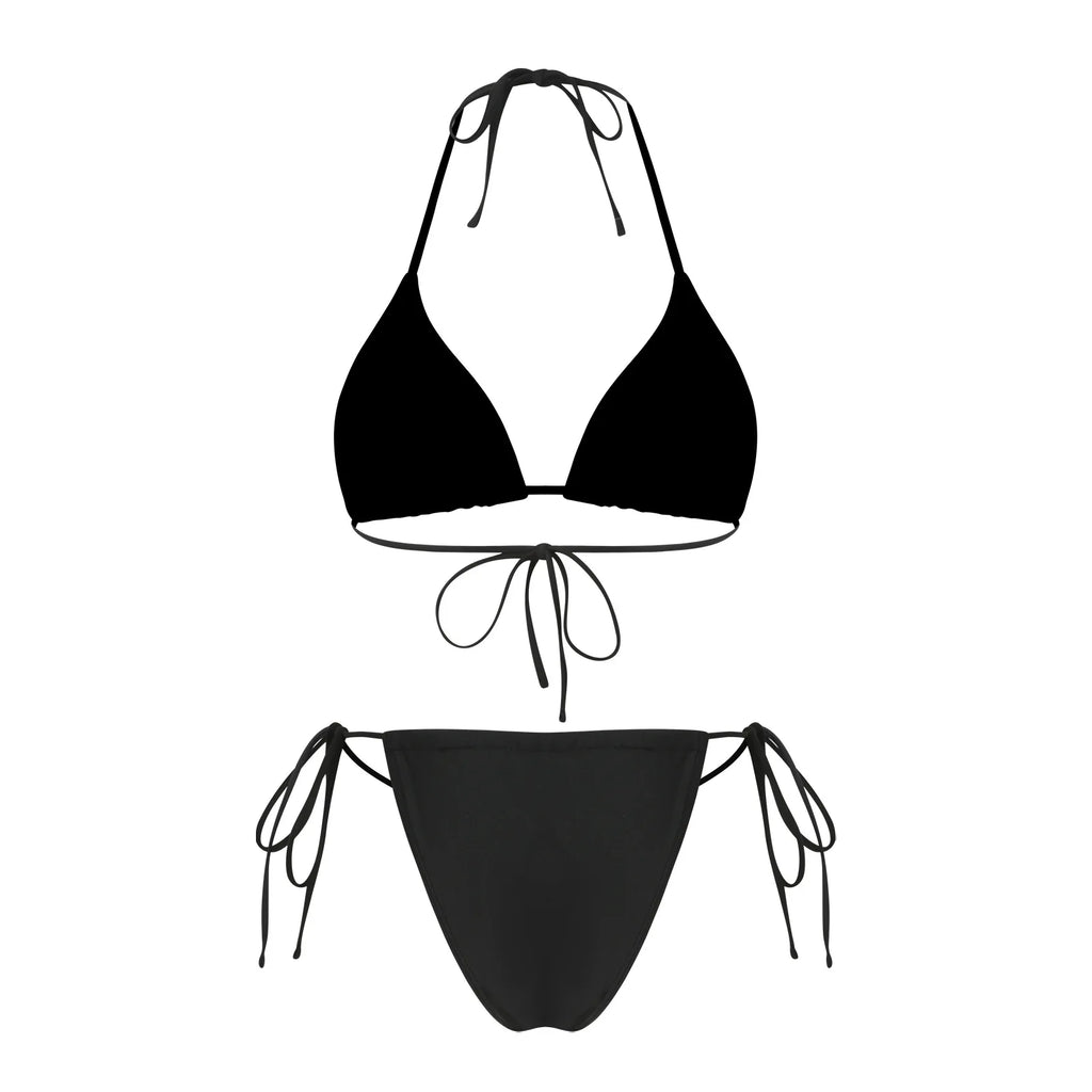 Sexy Hole Out Mesh Long Sleeve Dress 3 Piece Swimsuit 2026 Women Black Summer Push Up Thong Bikini Holiday Bathing Suit Swimwear