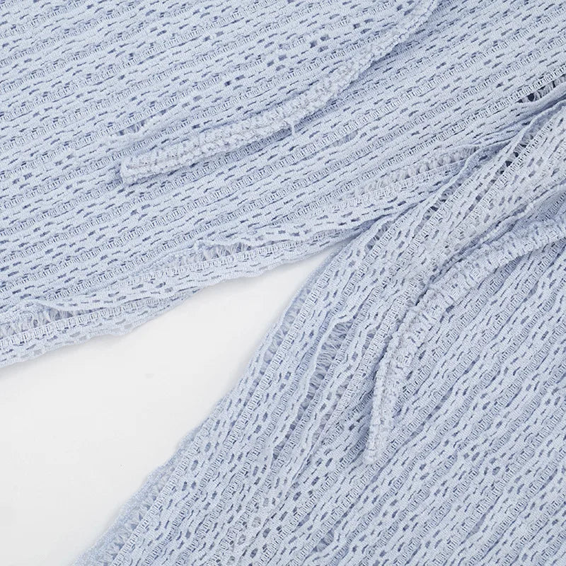 Women's trousers, fashionable and versatile, solid color, drawstring straight trousers, beach sun protection trousers