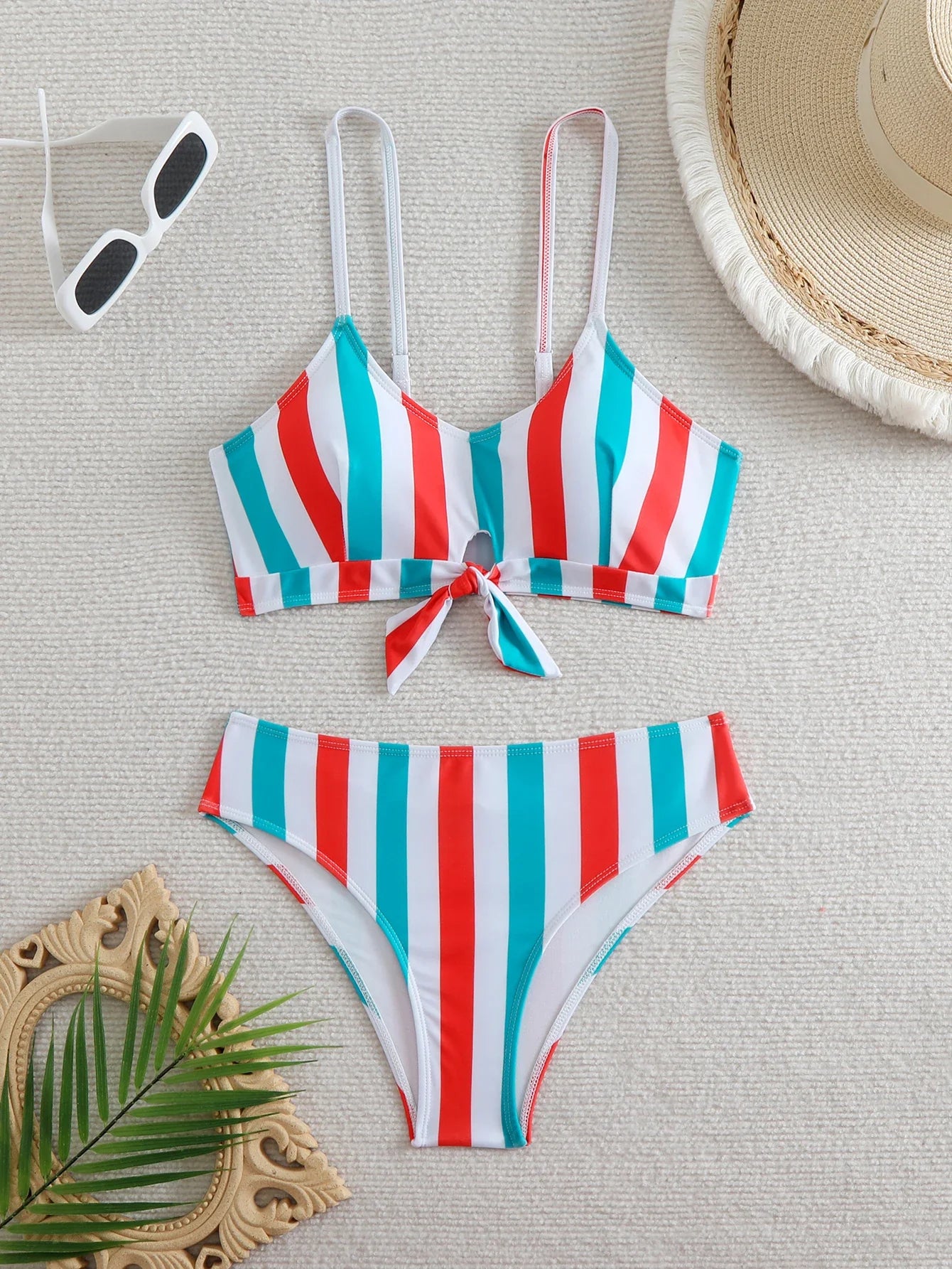 High Waist Bikini 2026 Women Strappy Swimsuit Sexy Striped Swimwear Female Bathers Bathing Swimming Swim Suit Summer Beachwear