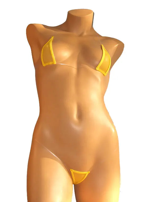 DEKA Sheer Mesh Mini Micro Bikini Set for Ladies Simple Transparent Swimsuit Strap Sensual Lingerie Beachwear Swimwear