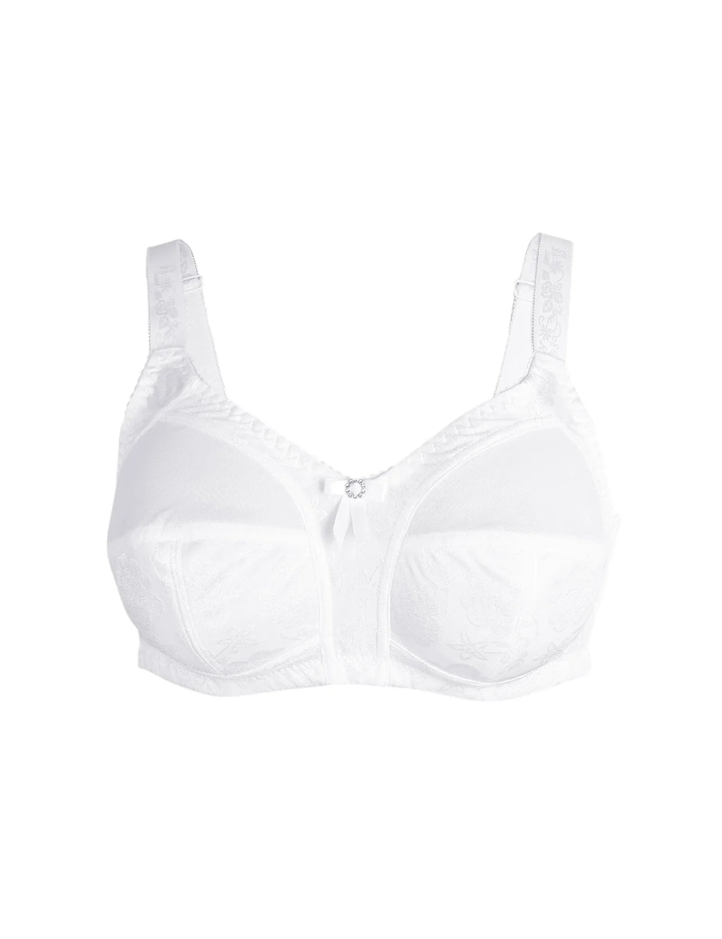 Black Mesh Jacquard Bra for Women Lightweight Sexy Everyday Underwear Adjustable Straps Rhinestone Bow B-E Cup