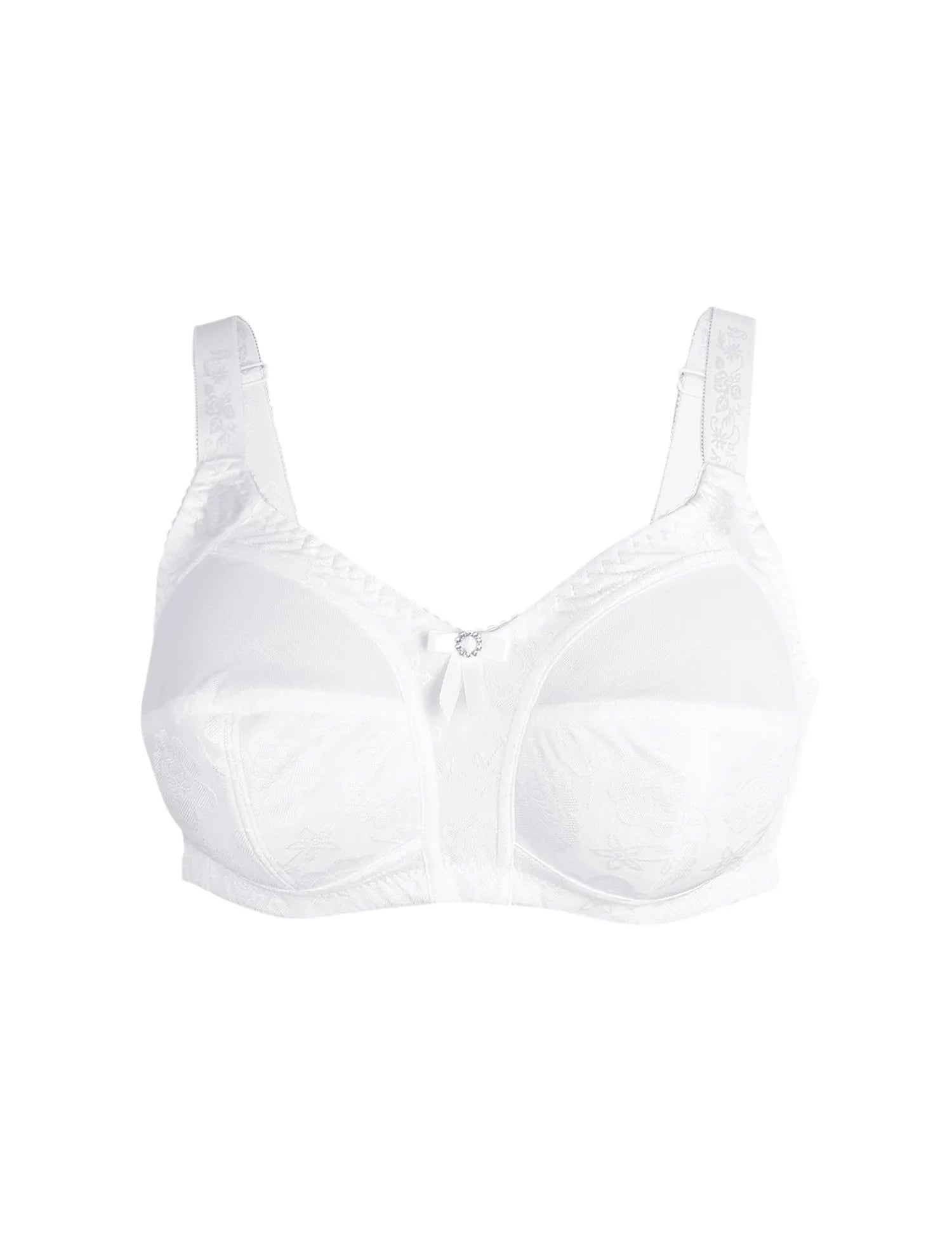 Black Mesh Jacquard Bra for Women Lightweight Sexy Everyday Underwear Adjustable Straps Rhinestone Bow B-E Cup