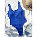 Sexy Glitter Sparkling Lace Up Backless One Piece Swimsuit Women Swimwear Female High Cut Bather Bathing Suit Swim Lady V4333