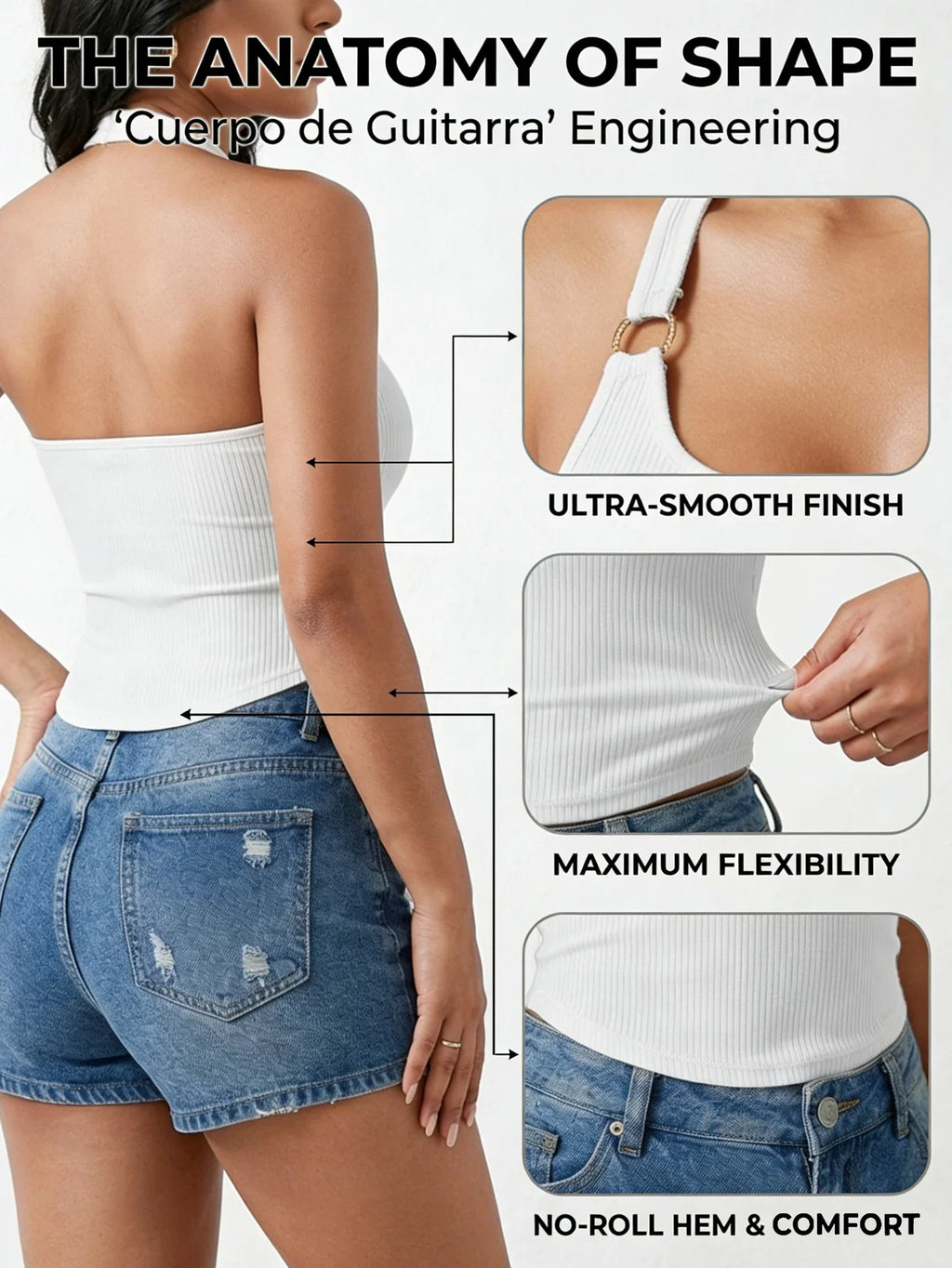 Summer Women's Halter Neck Tank Top Sleeveless Padded Crop Top Casual Vest Slim Fit Camisole for Daily Wear