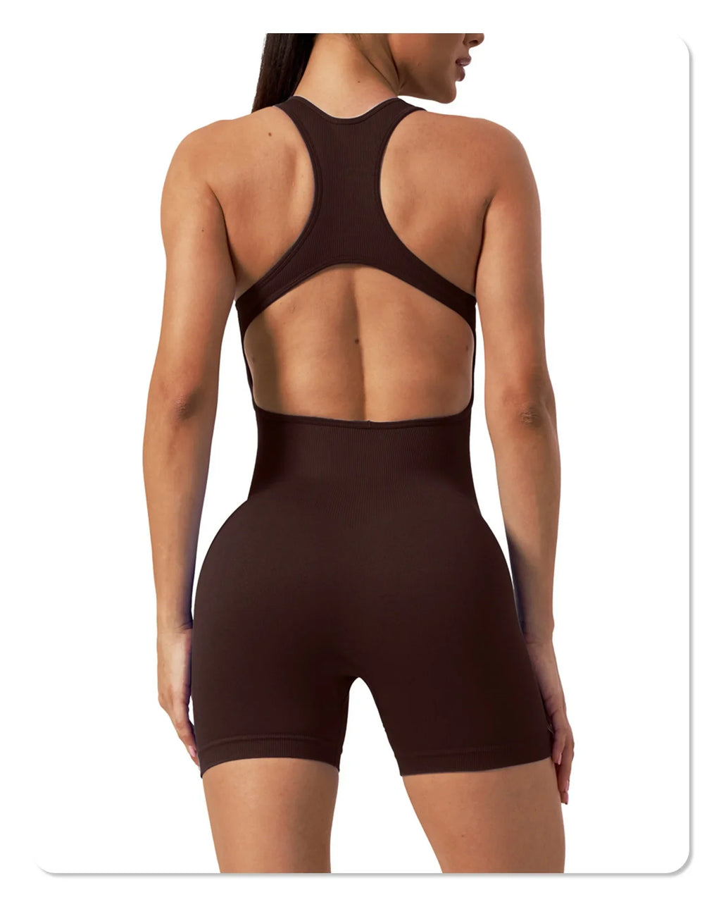 Seamless Yoga Jumpsuit Sleeveless Shorts One Piece Yoga Suit Sexy Cutout Backless Top Women Playsuit Gym Summer Workout Clothes