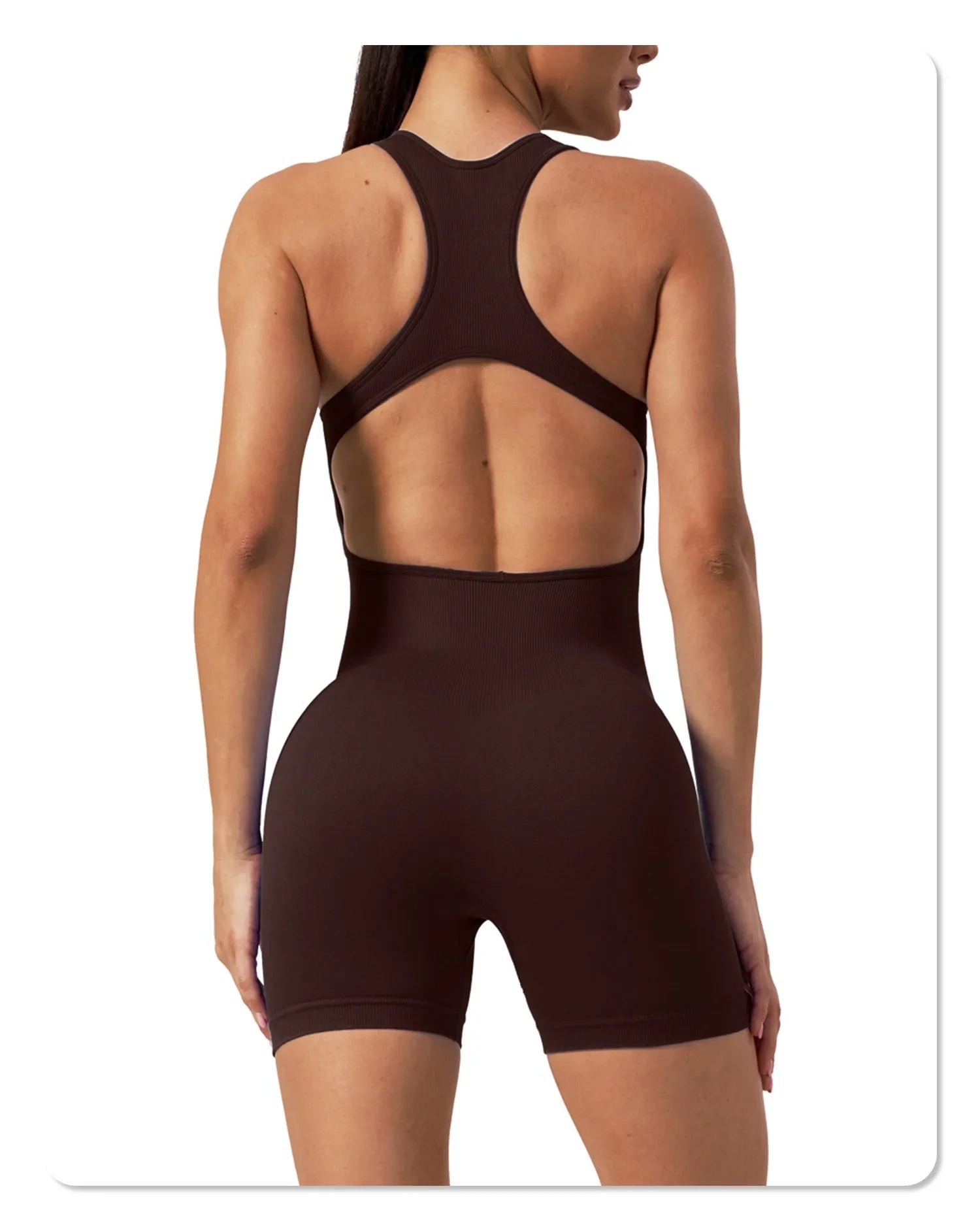 Seamless Yoga Jumpsuit Sleeveless Shorts One Piece Yoga Suit Sexy Cutout Backless Top Women Playsuit Gym Summer Workout Clothes