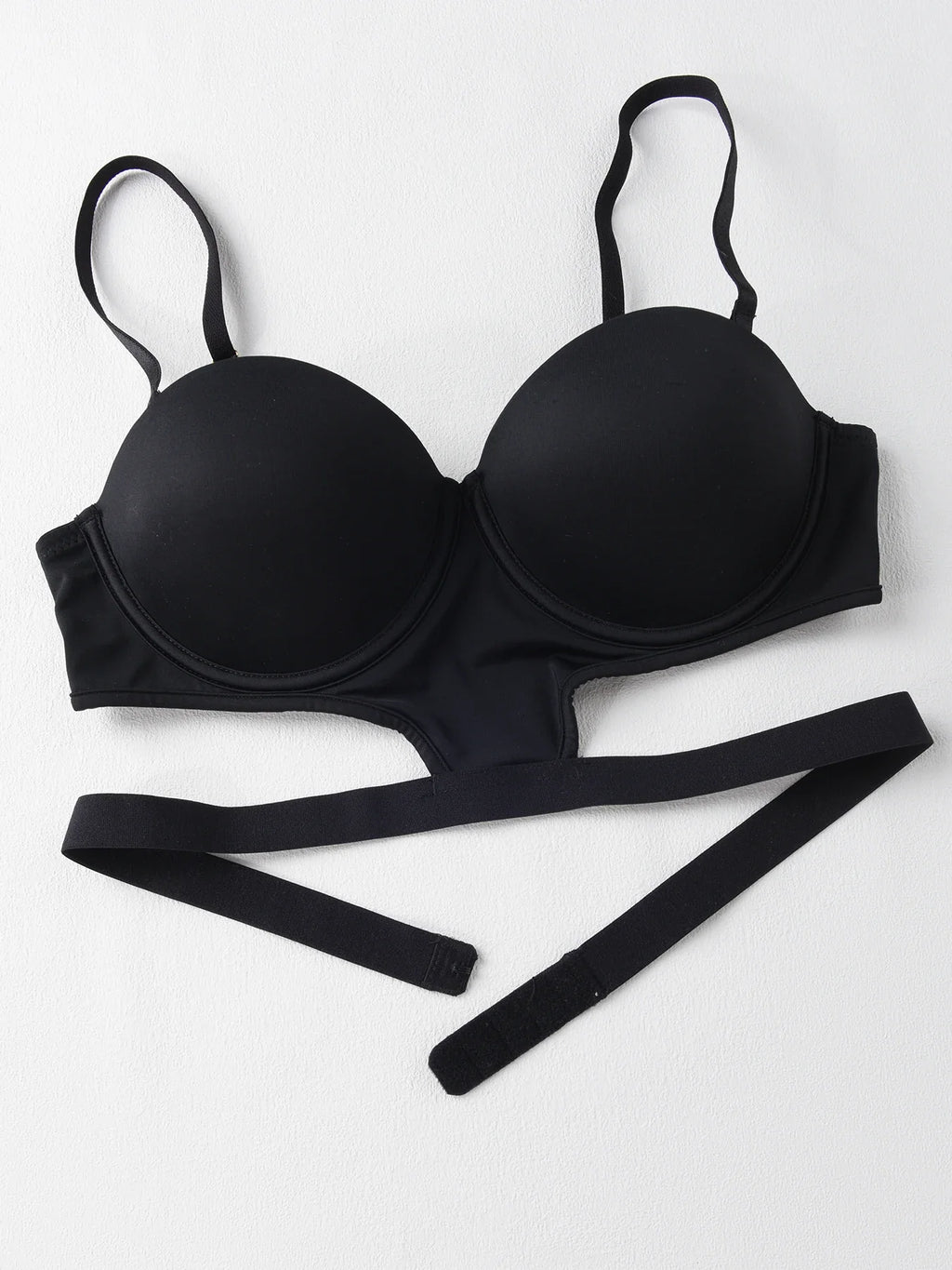 stylish sexy bra T-shirt underton beautiful back half cup smooth and exposed waist slim waist big exposed back push up bra