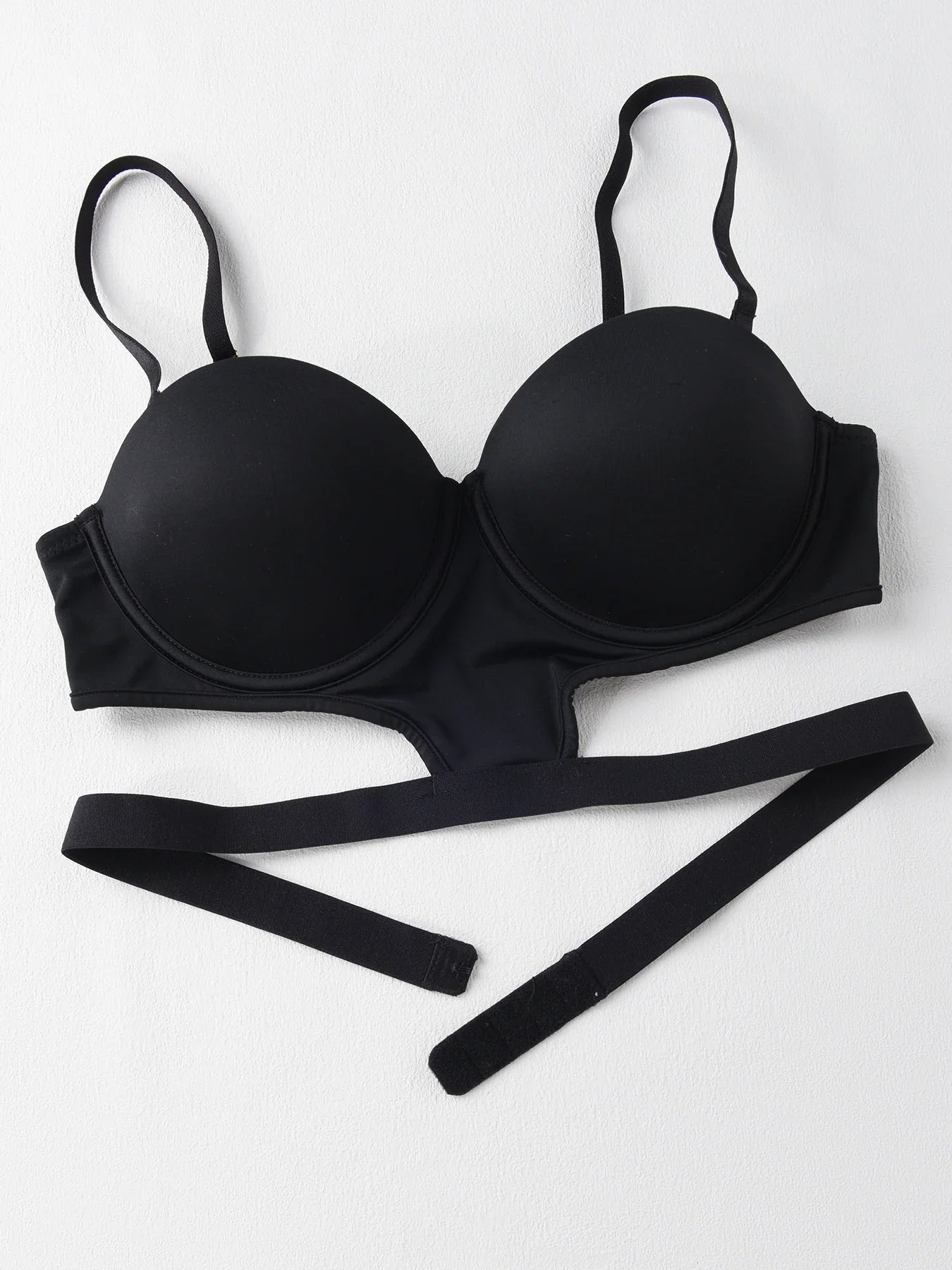 stylish sexy bra T-shirt underton beautiful back half cup smooth and exposed waist slim waist big exposed back push up bra