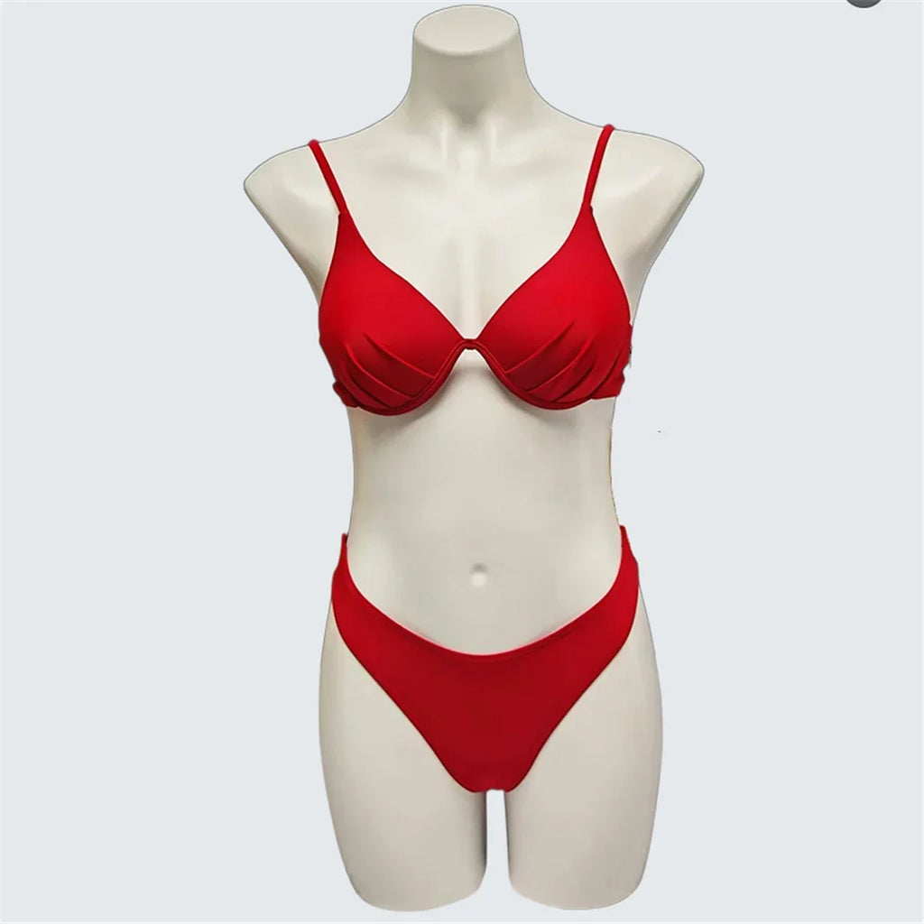 S - XXL 13 Colors Underwire Brazilian Bikini Female Swimsuit Women Swimwear Two-pieces Bikini set Bather Bathing Suit Swim K7494