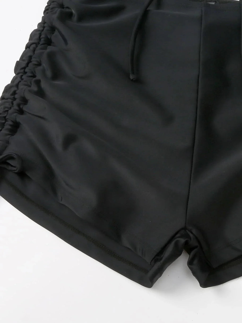 2026 Plain Drawstring Two Pieces Women Swimsuit Solid Sexy Swimwear Female Bathers Bathing Swimming Suit Summer Beachwear