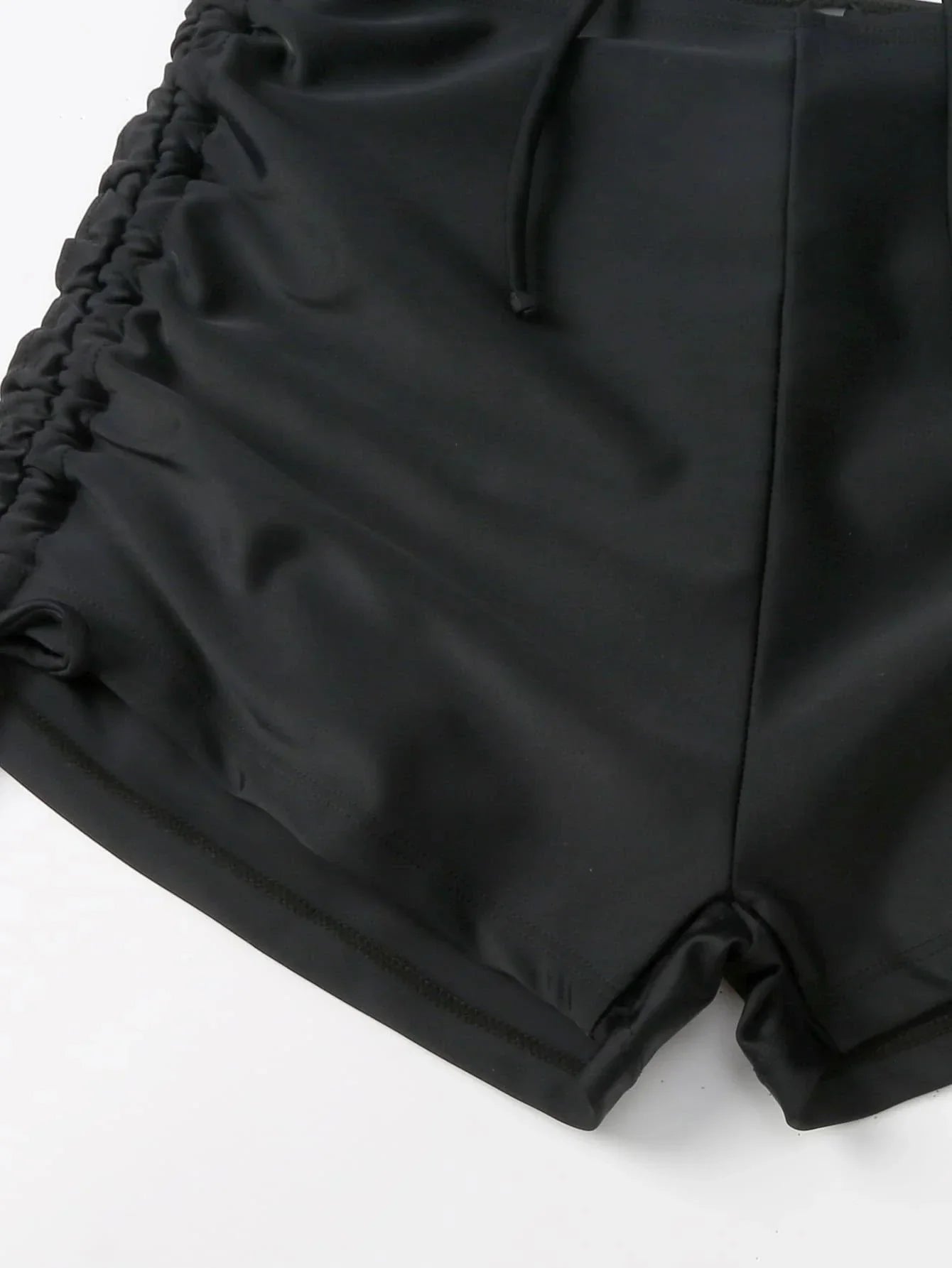 2026 Plain Drawstring Two Pieces Women Swimsuit Solid Sexy Swimwear Female Bathers Bathing Swimming Suit Summer Beachwear