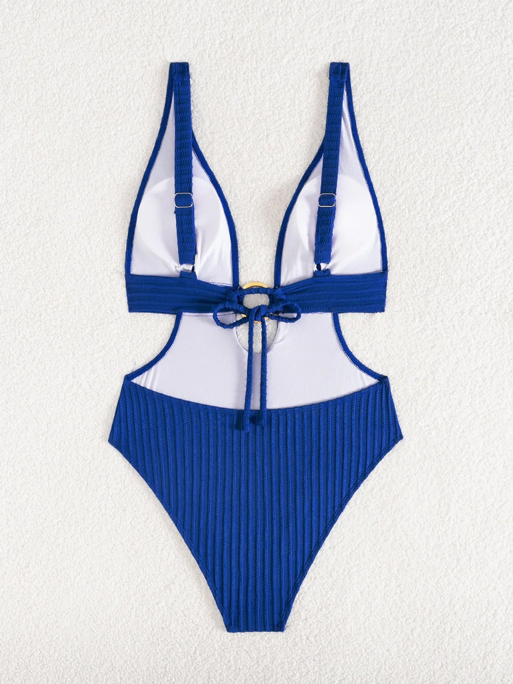 Deep V Neck Cut Out Women Swimwear One Piece Swimsuit Female High Leg Cut Monokini Bather Backless Bathing Suit Swim Beachwear