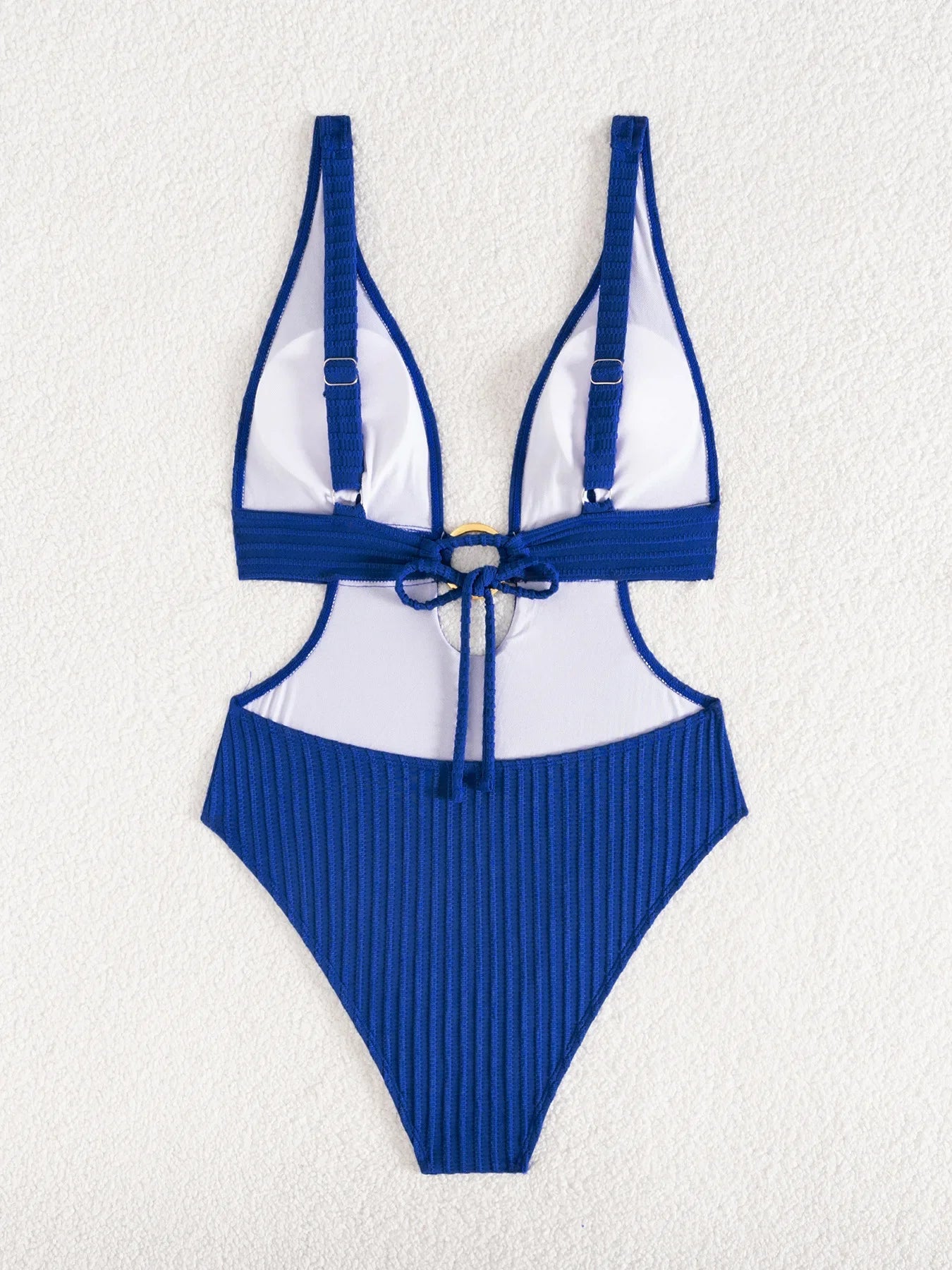 Deep V Neck Cut Out Women Swimwear One Piece Swimsuit Female High Leg Cut Monokini Bather Backless Bathing Suit Swim Beachwear