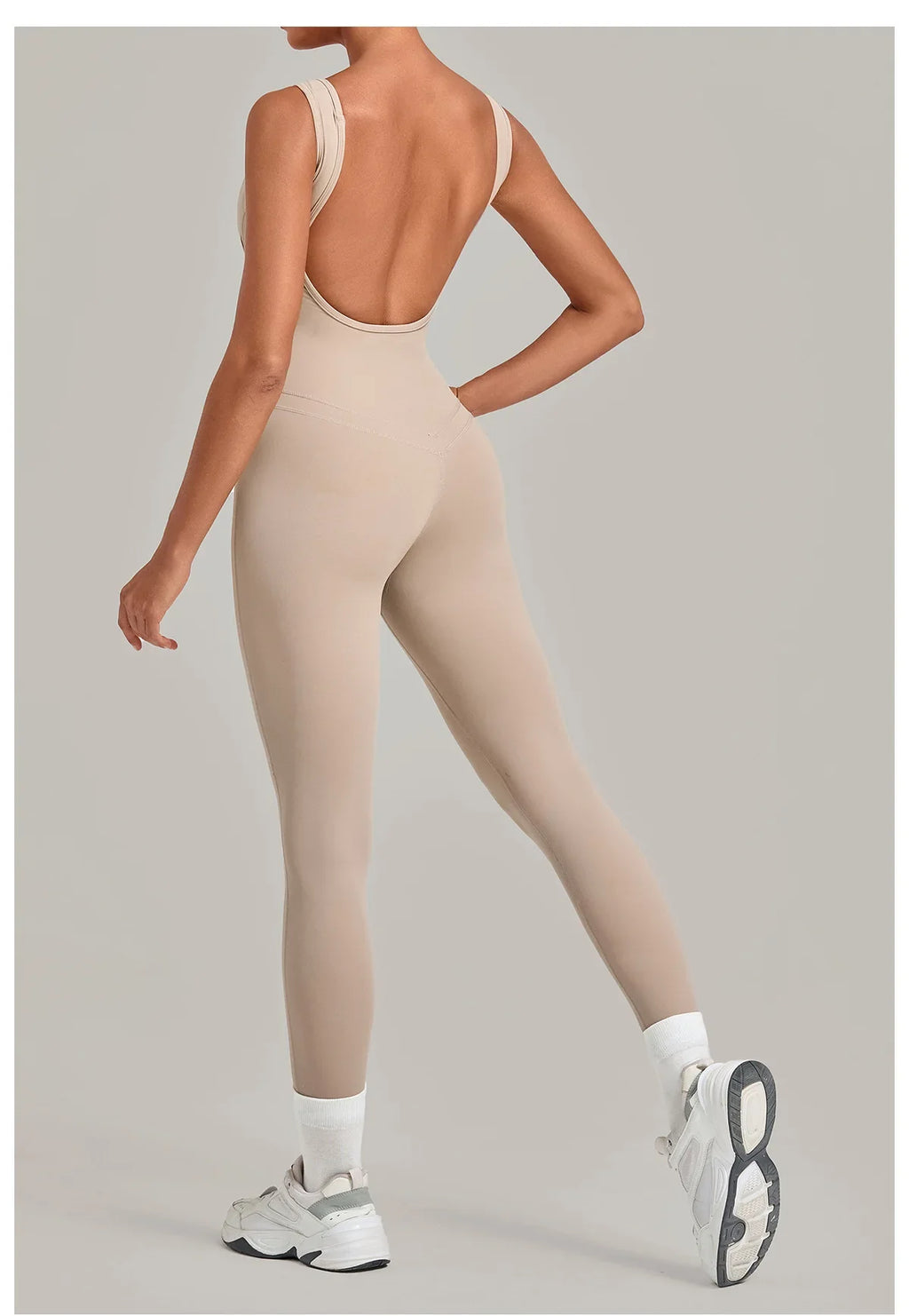Summer Tight Yoga Jumpsuit Women Hollow Out Exposed Back Fitness Clothing Outwear Gym Running Workout Sports One Piece Suits