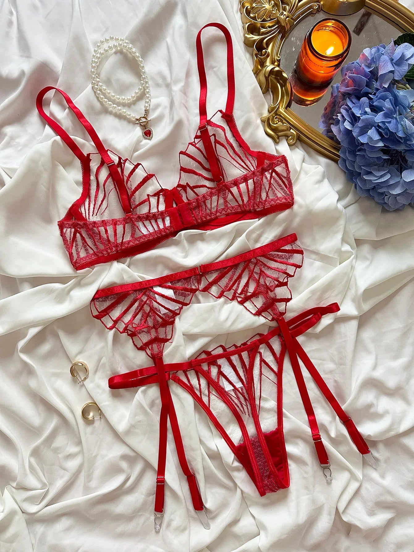 Women's Sexys Lingerie Woman Senxual Bra and Panty Set Romantic Lingeries Set for Woman Hot Lingeries Sets Sexy Outfit Thong