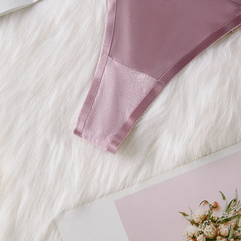 Women Panties G String Sexy Thong Seamless Underwear Ice Silk T Back Butterfly Briefs Girls Low Waist Lingerie Plus Size S-XL