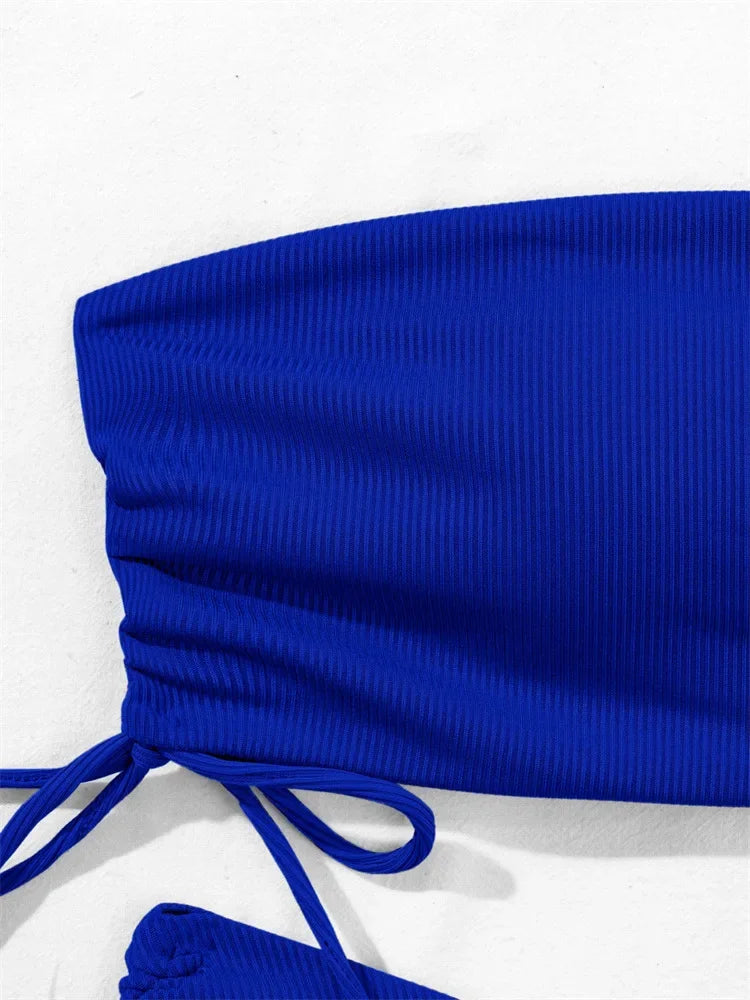 Sexy Bandeau Bikinis 2025 Women Brazilian Swimwear Female Swimsuit Two Pieces Bikini Set Bather Bathing Suits Girls Beach Wear
