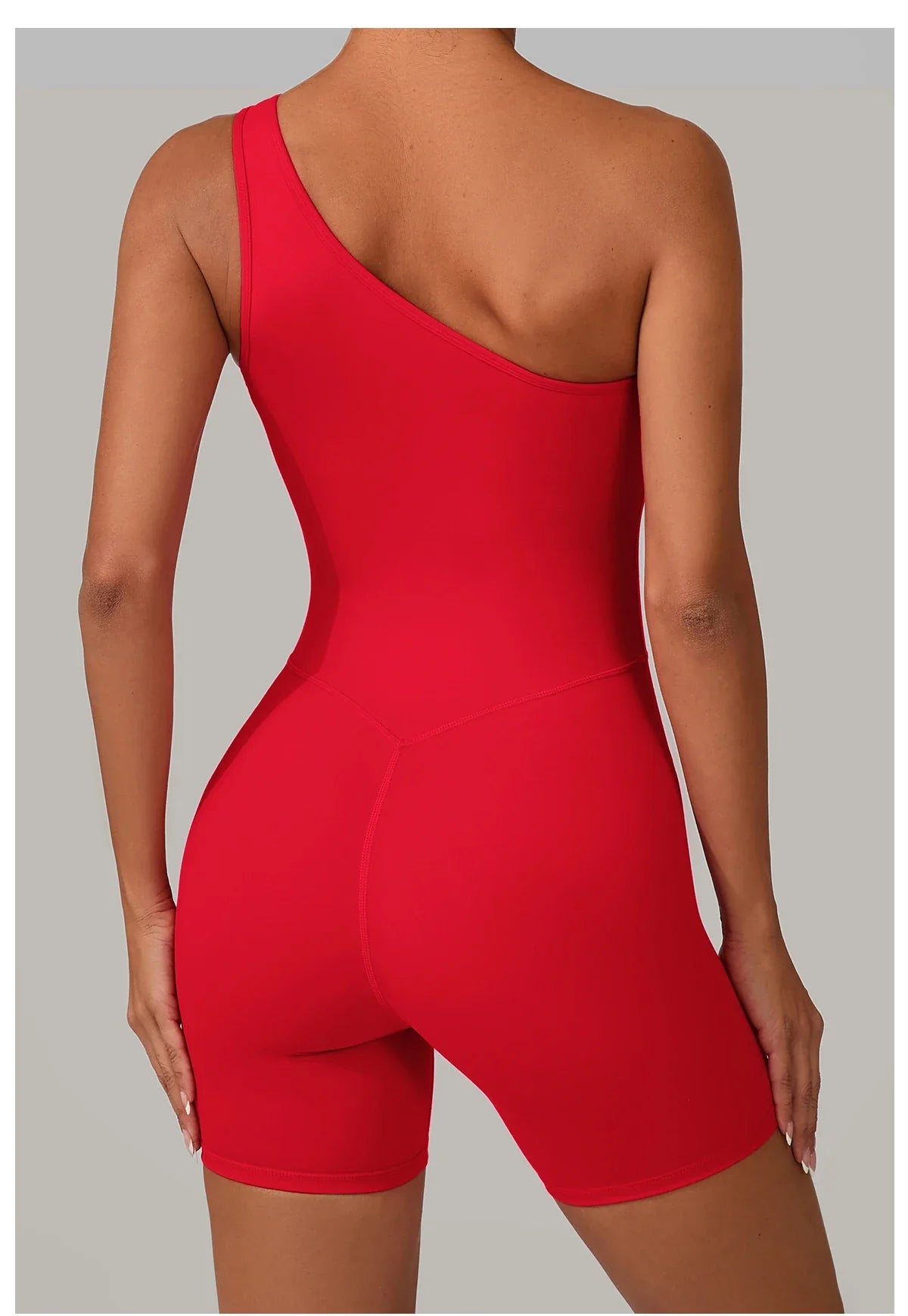One Shoulder Women Sports Jumpsuit Sleeveless Yoga Rompers Backless Sportswear Women Workout One Piece Bodysuits Female