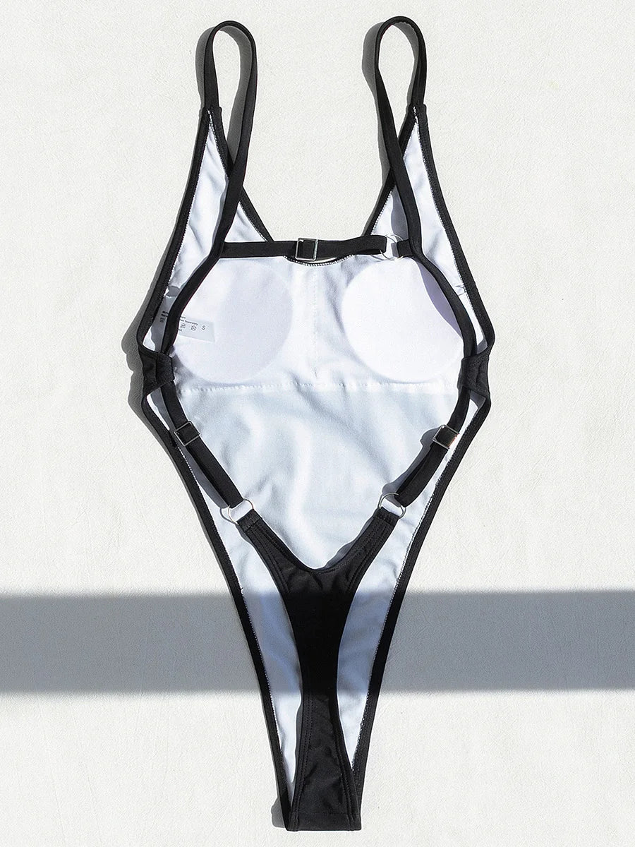 Backless Extreme Mini Micro G String Thong Women Swimwear One Piece Swimsuit Female Monokini High Leg Cut Bathing Suit Swim Lady
