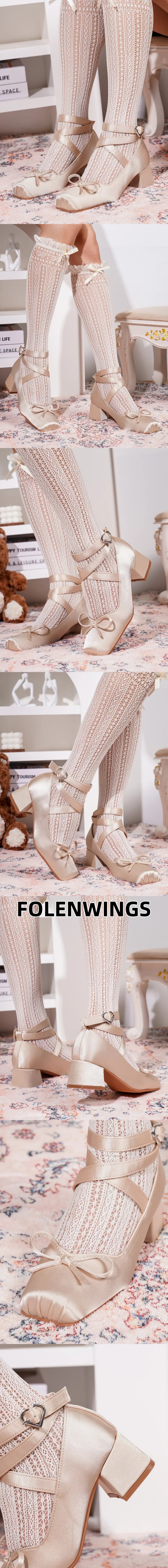 2025 Summer Cute Satin Pink Lolita Block Heels Mary Janes Shoes Women Sweet Buckle Cross-Strap Ballet Pumps Wedding High Heeled