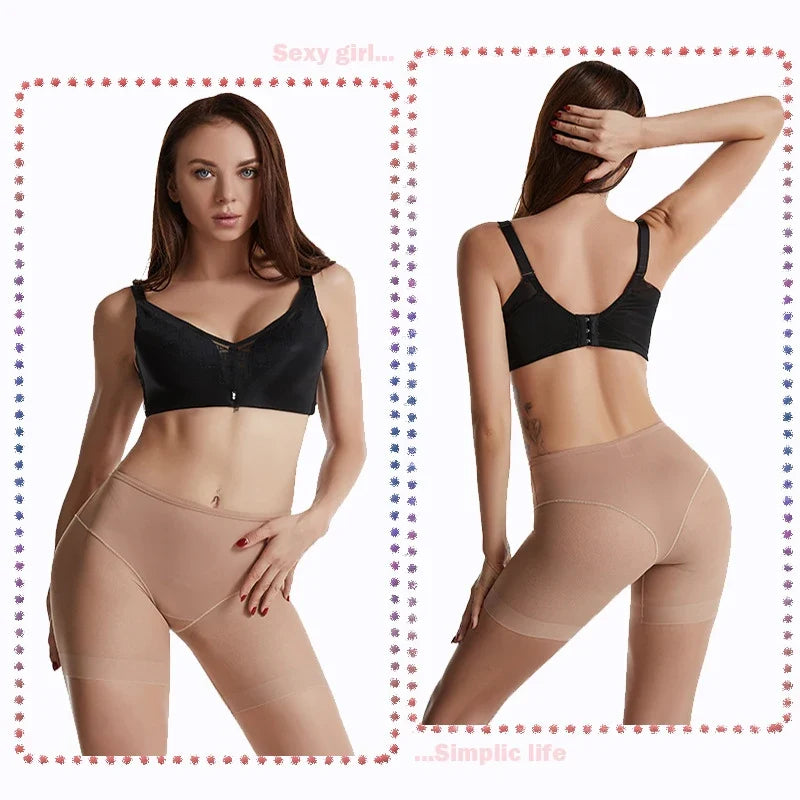 Women's Seamless Shorts Safety Pants High Waist Large Size Mesh Thin Boxer Panties Anti Friction Under Skirt Shorts Underwear