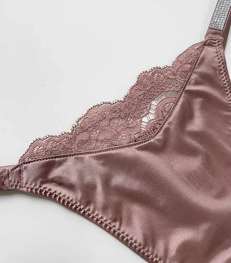Rhinestone Lace Sexy Girls Women Panties Seamless Underwear G String Letter Transparent Thong For Female Low Rise Ladies Briefs