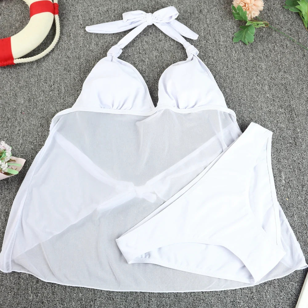 Tankini Swimwear Women 2025 Sexy Swimsuit Summer Bathing Suit Bikini Set Plus Size Women's Swimsuits Beach Wear Swimming Suit