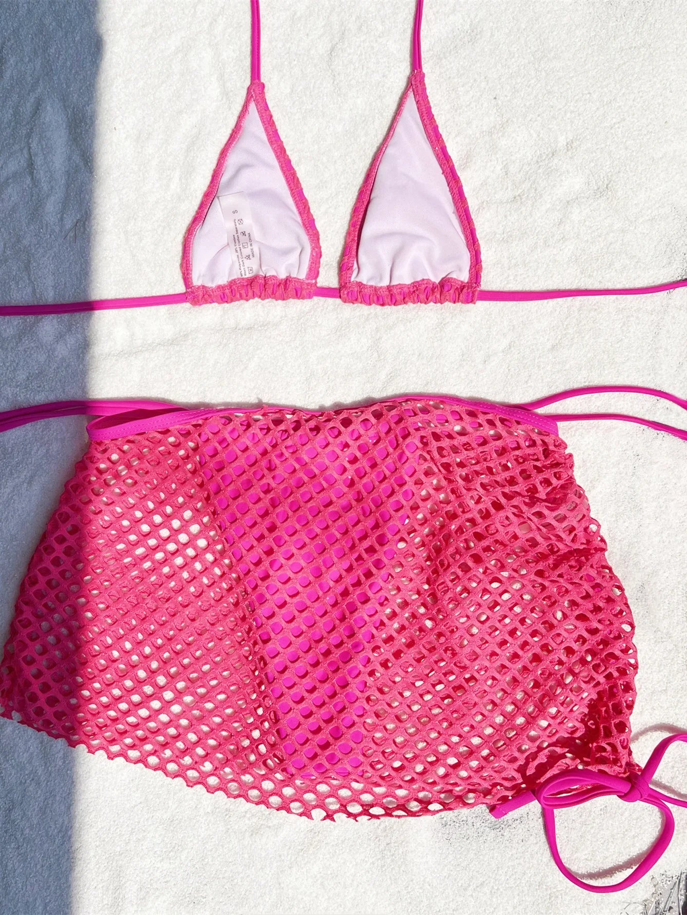 DEKA Tie Side Mini Micro Bikini Set With Skirt Halter Female G-String Thong Swimsuit Women Swimwear Bather Bathing Suit Swim