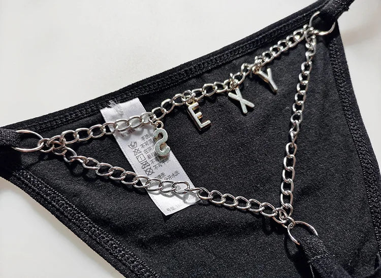 Hot Sexy Girls Thong Women Panties Letter Rhinestones G String Briefs Diamonds Erotic Underwear Low Waist Female Intimates