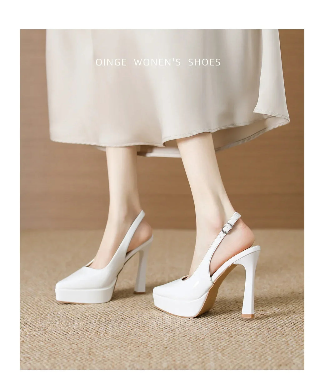 Baotou Slingbacks Sandals Women's Summer 2026 New Pointed Thin Heel High Heels for Ladies Waterproof Table Not Tired Foot Shoes