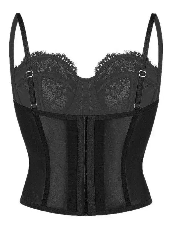 Sexy Lace Fishbone Corset Waist Cincher Casaul Style Tight Camisole Vest Outerwear For Women Backless Sleeveless Charming NPNV