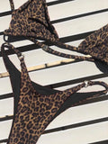 DEKA Leopard Mini Micro Bikini Set Printed Halter Swimwear Women Brazilian Female Swimsuit Two-piece Bather Bathing Suit Swim