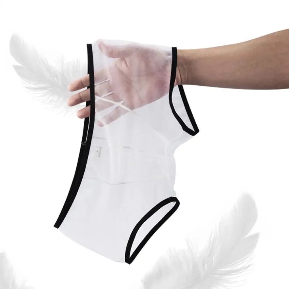 Mesh Perspective Shorts Panties Men Boxer Underwear Transparent Low-rise Moisture-wicking Boxer Shorts