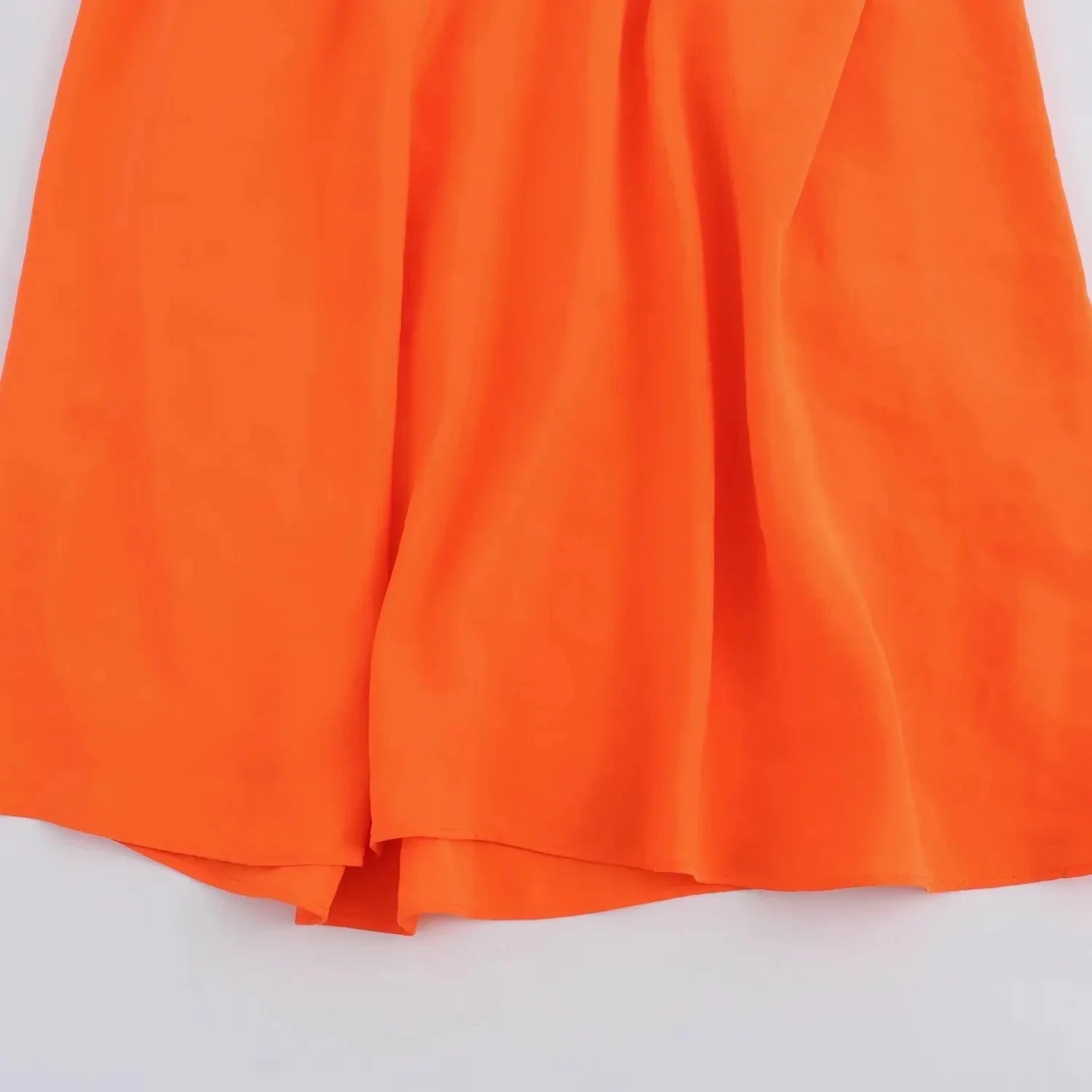 Foridol Orange Backless Tie Up Sexy Summer Women Dress V Neck A-line Beach Slip Dress 2025 Spaghetti Strap Party Midi Vestidos