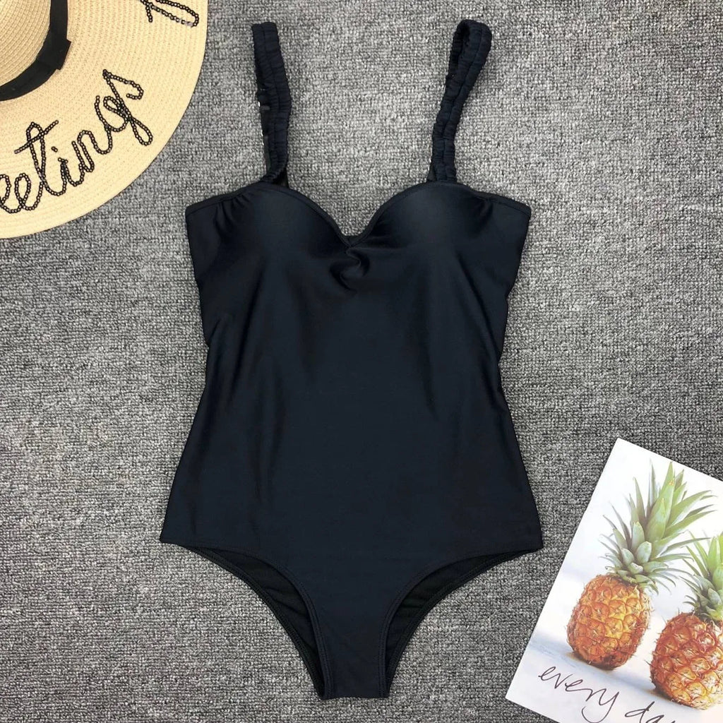 Underwired Bra Cup One Piece Swimsuit Women Swimwear Female Monokini Push Up Bather Bathing Suit Swim Beachwear Slim Bodysuit