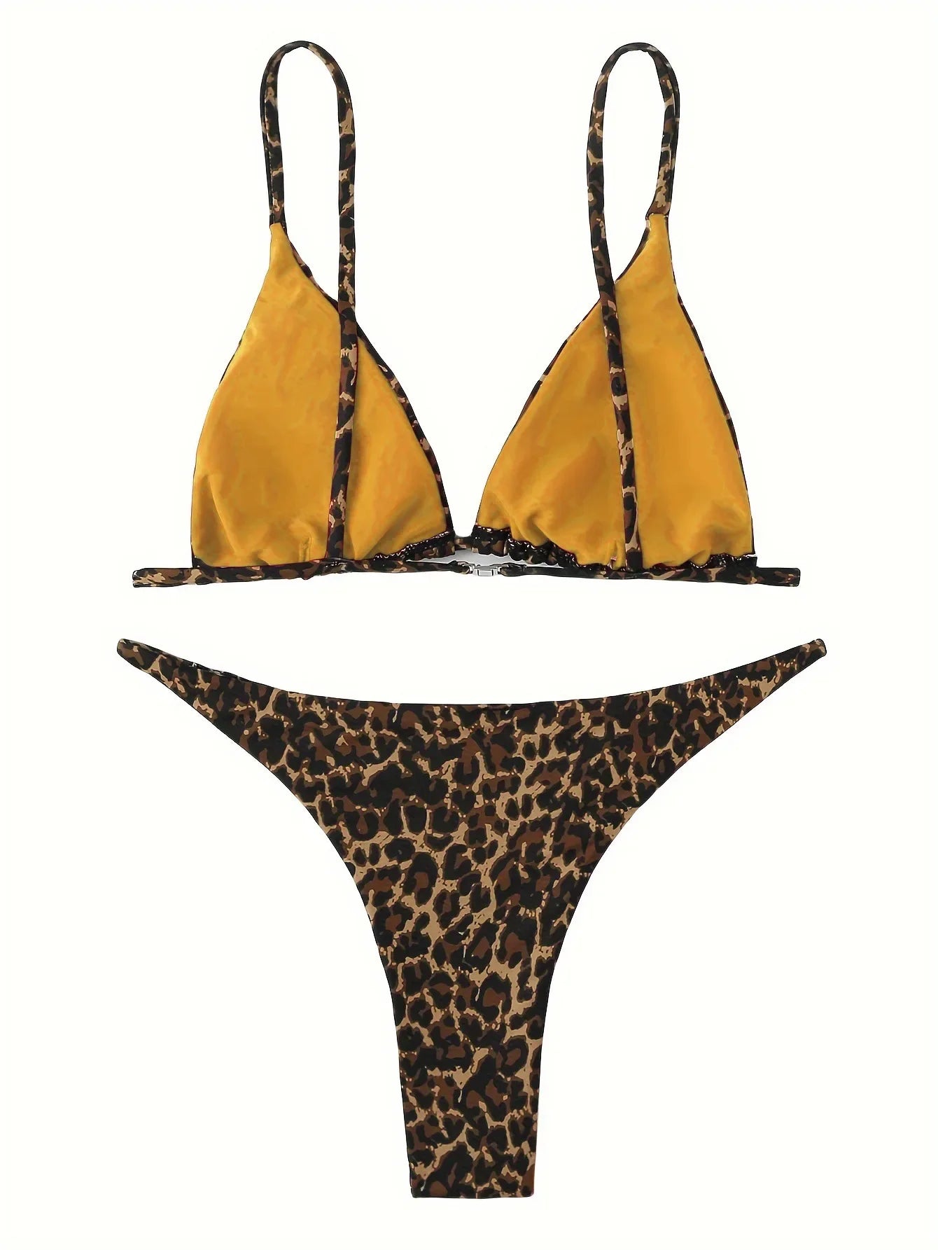 DEKA Leopard Mini Micro Bikini Set Printed Halter Swimwear Women Brazilian Female Swimsuit Two-piece Bather Bathing Suit Swim