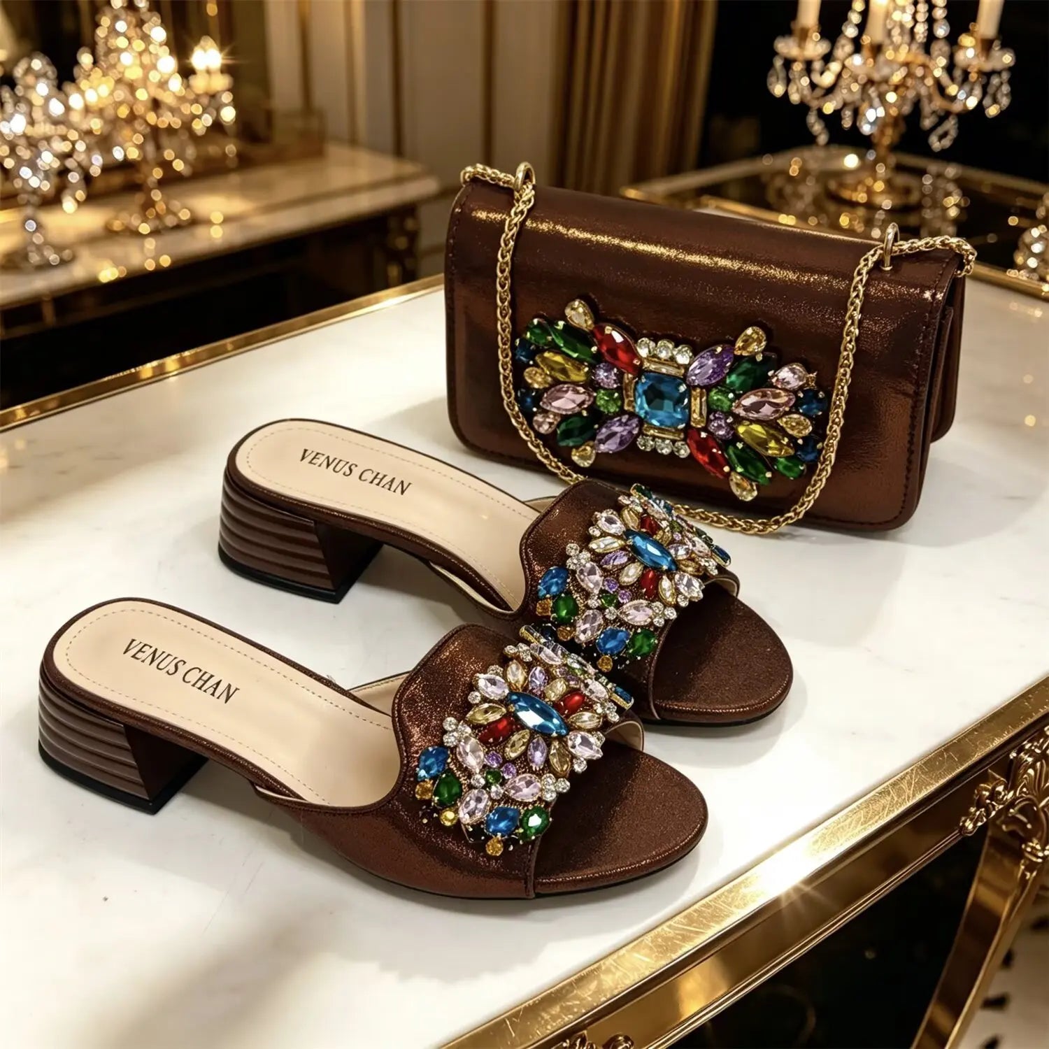 doershow High Quality African Style Ladies Shoes And Bags Set Latest silver Italian Shoes And Bag Set For Party HWS1-15