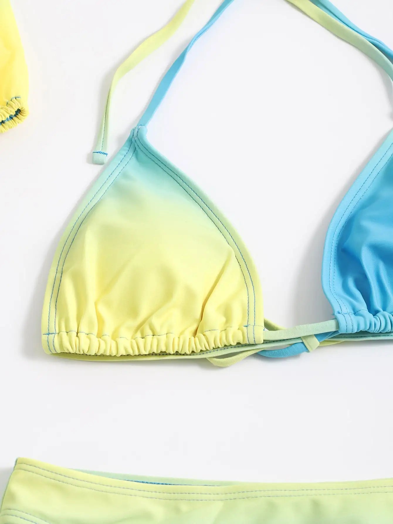 3 Pieces Ombre Triangle Bikini 2026 Women Swimsuit & Belted Kimono Swimwear Female Bather Bathing Swimming Suit Summer Beachwear