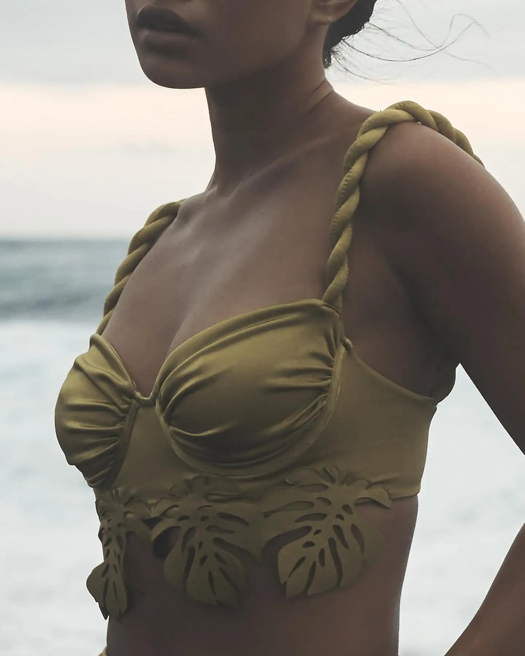 Fashion Leaf Applique Biquini With Shorts Set Women Swimsuit Elegant Mujer Bow Kont Bikini Swimwear Lady Bathing Suit Beachwear