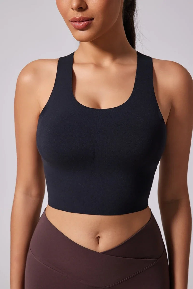 DIAS FIT JOY Wide shoulder strap cross sports vest comfortable shockproof yoga bra fixed chest pad beautiful back fitness Gym