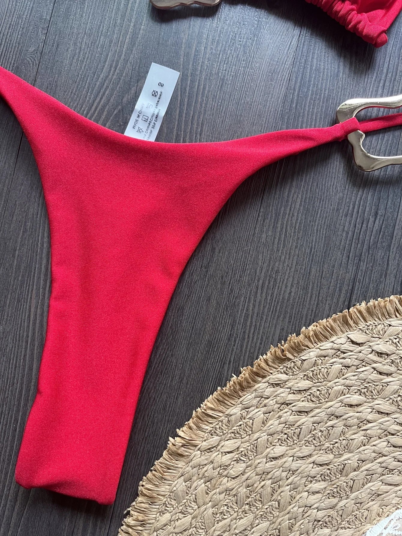 New Sexy Bikini Solid Color Lace-up Split Two-piece Swimsuit for Women