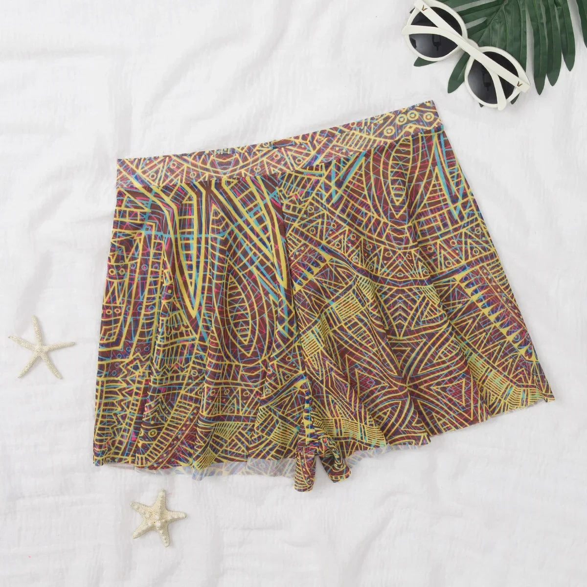 Mesh Women Trim Cover Up Shorts Beach Swimsuit Cover-Ups For Swimwear Beach Shorts 2026 Summer Beachwear Swimwear Sarong Pants