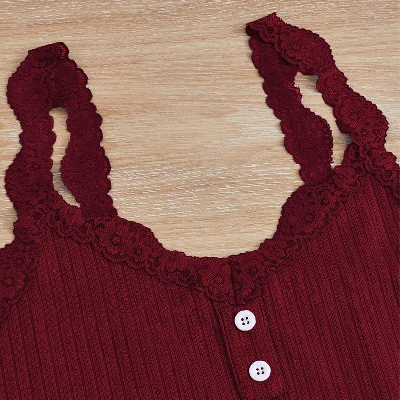 3PCS Pajamas Set for Women Sleepwear Solid Vest Shorts and Pants Paired with Lace Splicing for Homewear Loungewear