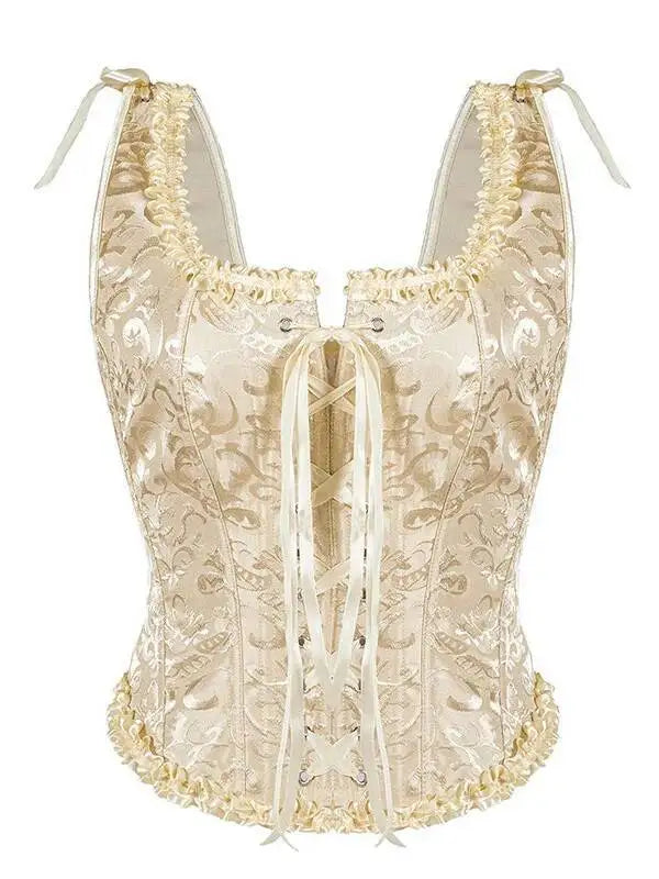 Elegant Corset With Lace Straps Bridal Gown Corset Sexy Lace Slim Top Hollow Out Pure Desire Charming Top Fashion Beautiful ZD8Z