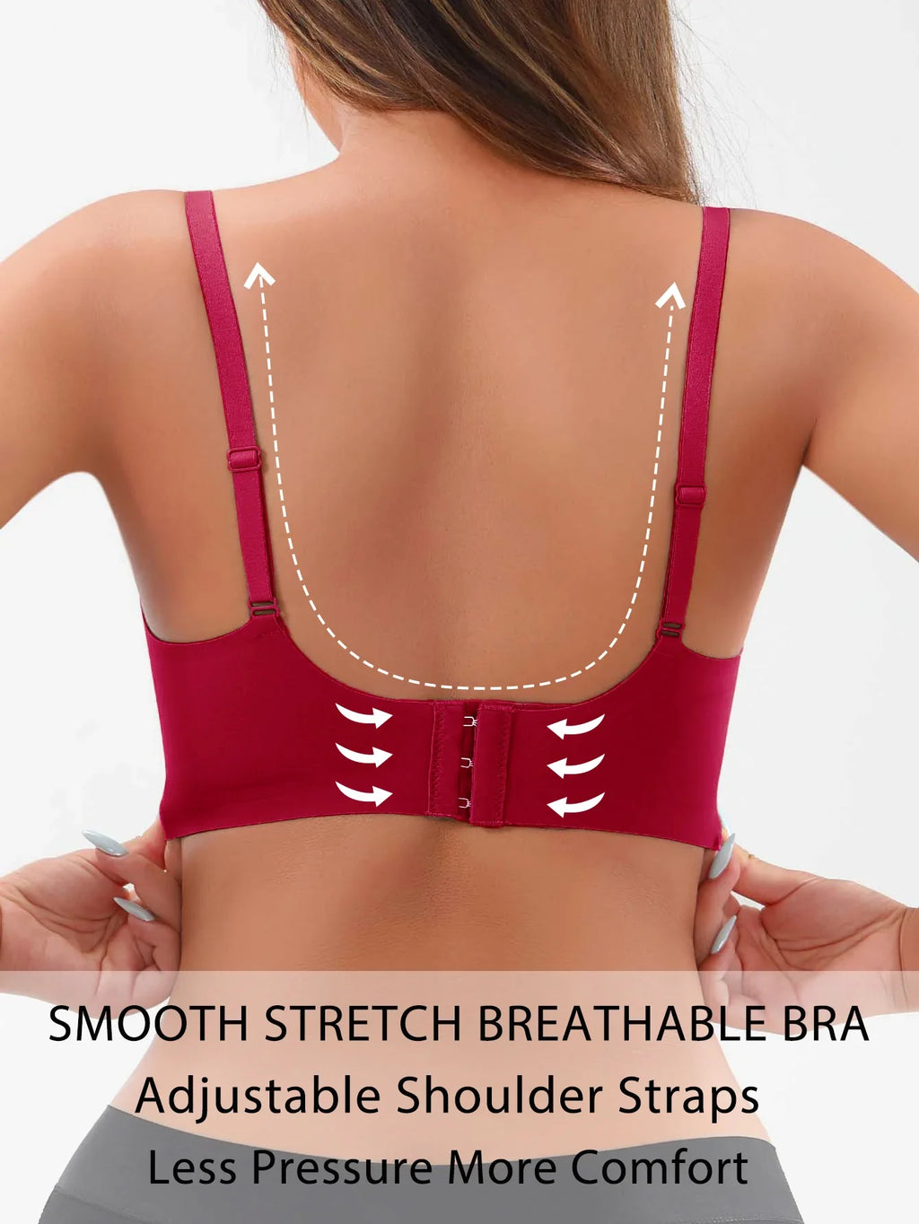 Seamless Jelly Glue Lady Bra Wire Free Brassiere Adjustable Anti-sagging Women Underwear Female Push Up Padded Lady Bralette
