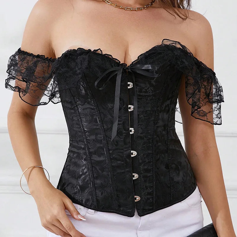 Lace Strap Court Style Shaping Top Tummy Control Waist Cincher Outerwear Trendy Shaping Slimming Tight Fishbone Underwear AYPC
