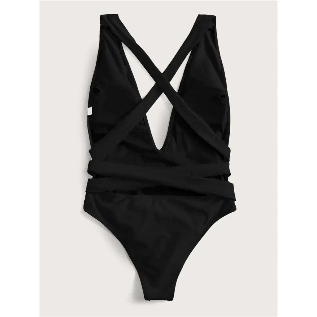 Long Strap Wrap Around Swim Suit For Women Swimwear One Piece Swimsuit Female Bather Snake Print Bathing Suit Beach V852SW