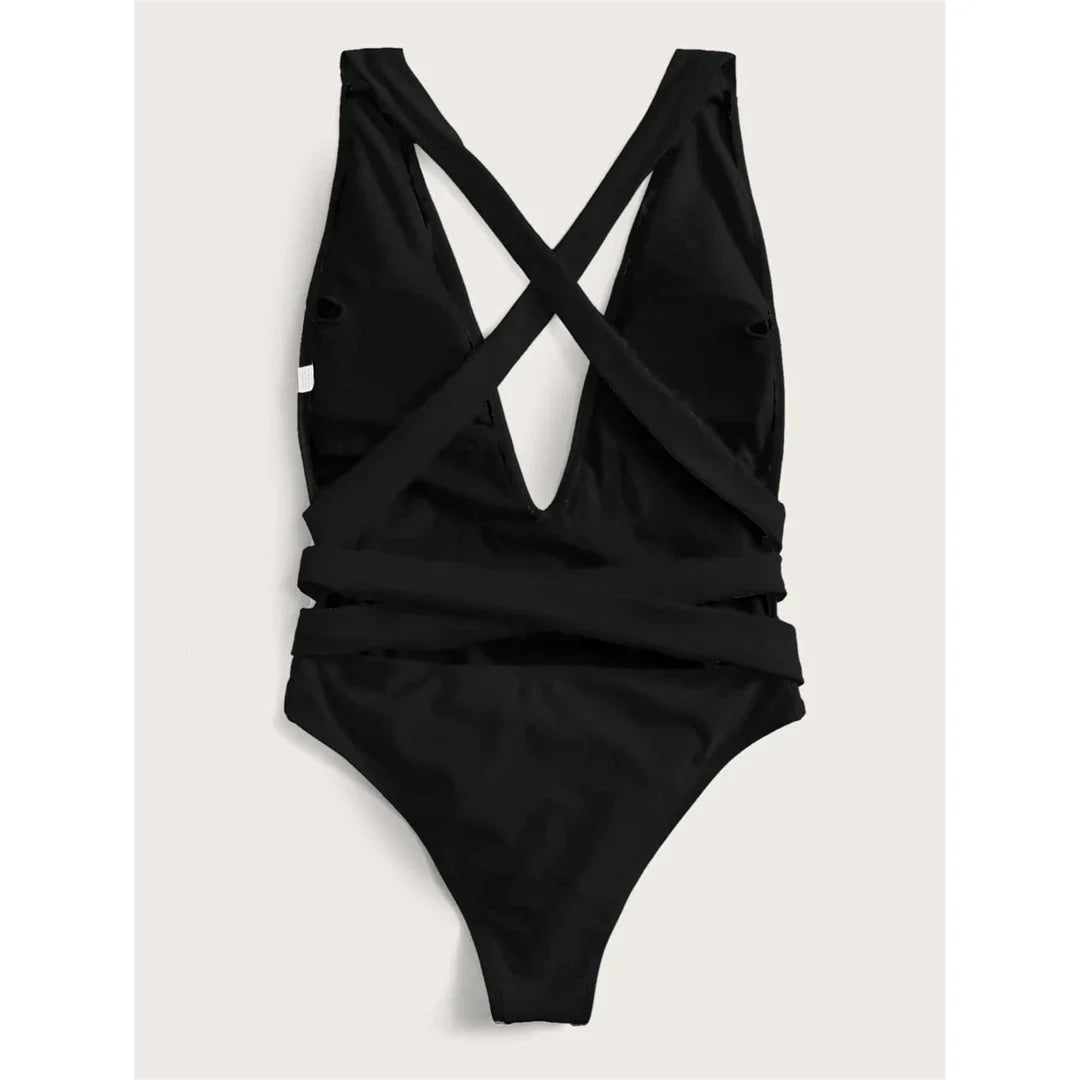 Long Strap Wrap Around Swim Suit For Women Swimwear One Piece Swimsuit Female Bather Snake Print Bathing Suit Beach V852SW