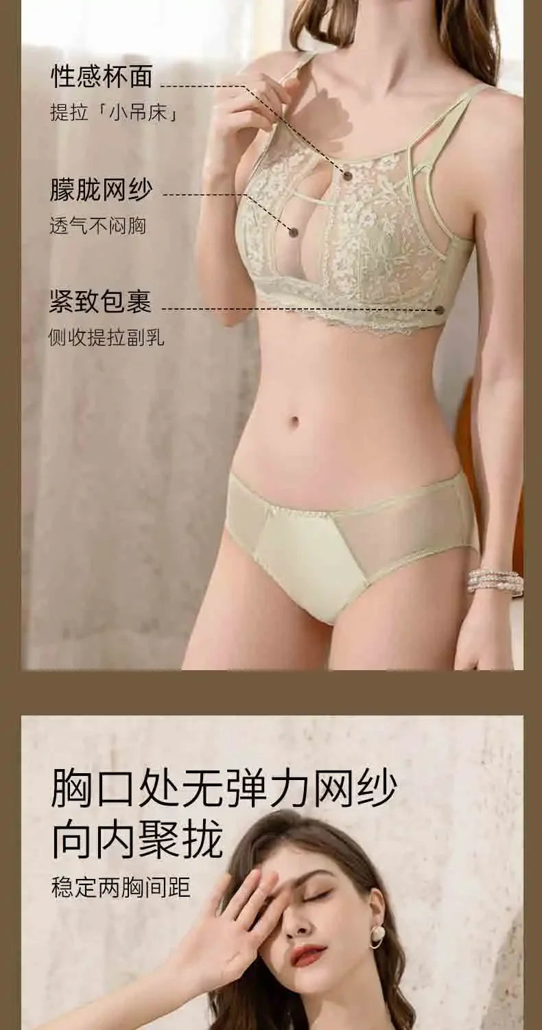 MOYISU Grande Taille Ultra Thin Bra Sheer Lingerie High Bust Anti Sagging Support Push Up Sexy Summer Bralette Large Cup Women