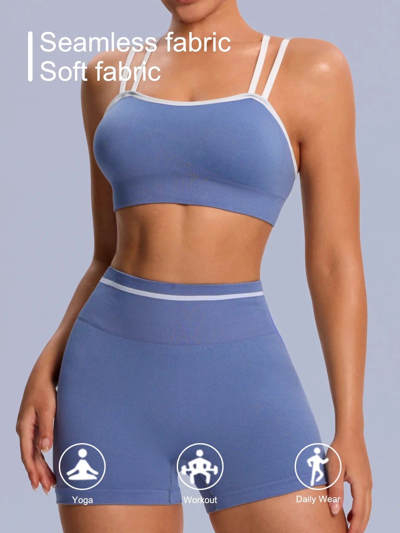 2PCS Yoga Set Women Push Up Bra Shorts Yoga Set Tracksuit Workout Overalls Fitness Gym Sport Outfit Tummy Control Sportswear New